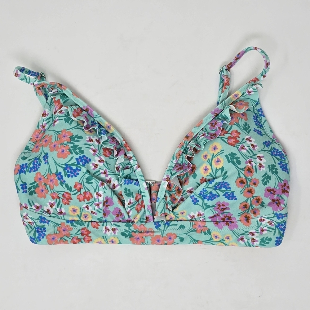 J.Crew Factory High Waist Bikini Bottom & French Ruffle Bikini Top XS/S NWT New - Picture 8 of 13